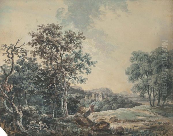 A Mountainous River Landscape - view 1