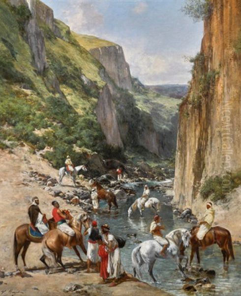 Riders In A Ravine - view 1