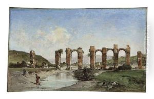 The Roman Aqueduct, Cherchell, Algeria by Victor Pierre Huguet