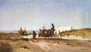Le Passage De La Caravane by Victor Pierre Huguet