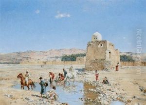 At The Watering Hole by Victor Pierre Huguet