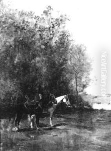 Chevaux by Victor Pierre Huguet