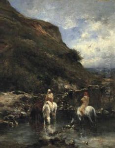 Arab Horseman by Victor Pierre Huguet