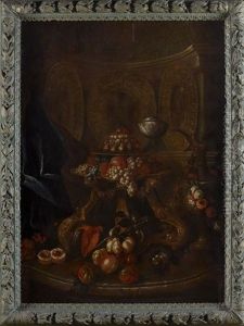Buffet De Fruits, Compotier Et Plats De Vermeil