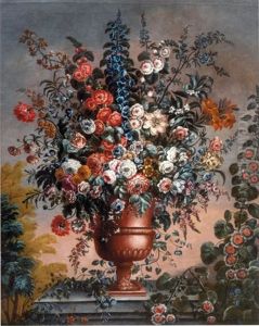 Bouquet De Fleurs Sur Un Entablement by Pierre Nicolas Huilliot