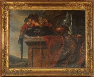 Perroquet Et Pieces D'orfevrerie by Pierre Nicolas Huilliot