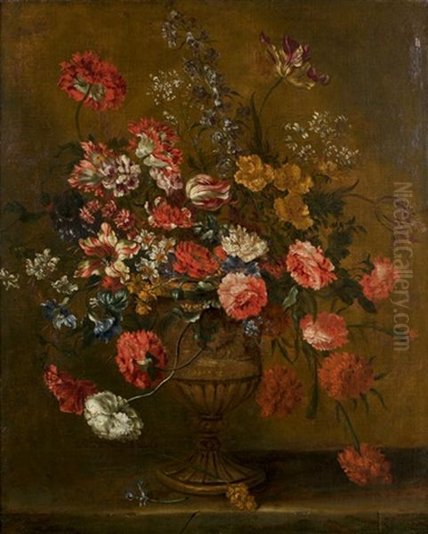 Vase De Fleurs Sur Un Entablement - view 1