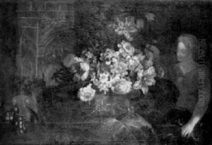 Bouquet De Fleurs Sur Un Entablement by Pierre Nicolas Huilliot