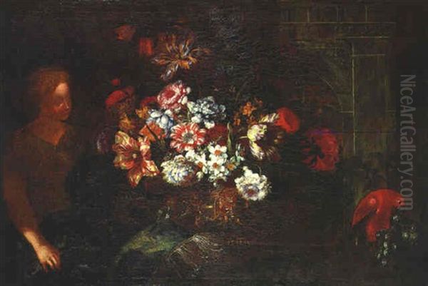 Bouquet De Fleurs Sur Un Entablement - view 1
