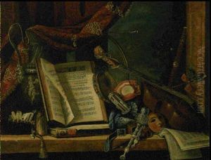 Nature Morte Aux Instruments De Musique by Pierre Nicolas Huilliot
