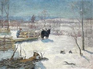 Logging In New England, Winter