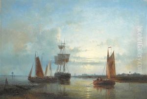 Dutch Shipping Off The Coast by Abraham Hulk the Elder