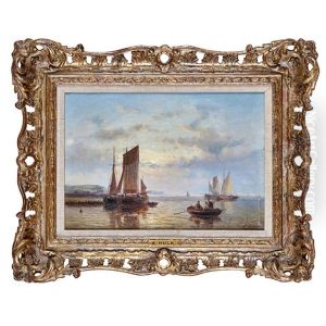 Shipping Off The Coast In Calm Seas by Abraham Hulk the Elder