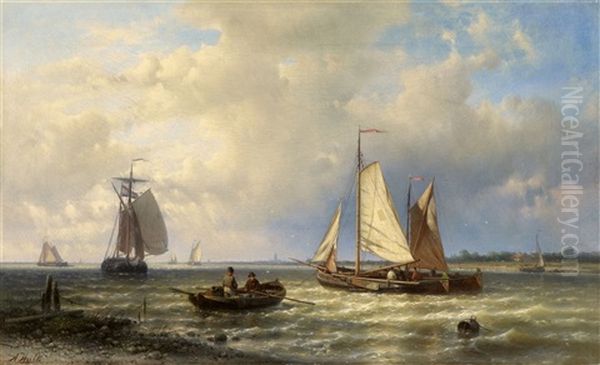 Kustenlandschaft Mit Segelbooten - view 1