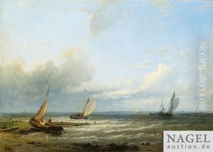 Segelboote Auf Bewegter See Bei Leicht Bewolktem Himmel