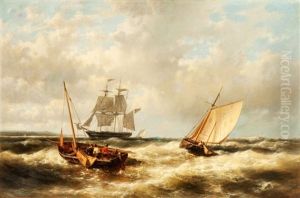 Vor Der Hollandischen Kuste by Abraham Hulk the Elder