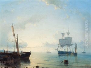 Ships In Calm Water by Abraham Hulk the Elder