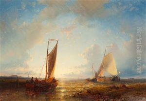 Fishing Boats Near The Coast by Abraham Hulk the Elder