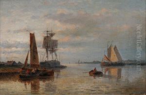 Channel In Holland by Abraham Hulk the Elder