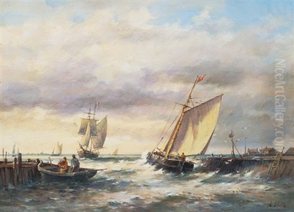 Fisherboat Putting To Sea - view 1