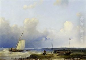 Aufziehendes Unwetter An Der Hollandischen Kuste by Abraham Hulk the Elder