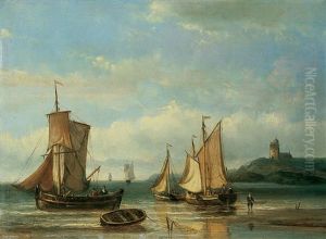 Kustenlandschaft Mit Segelschiffen by Abraham Hulk the Elder