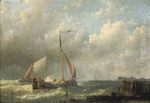 Ships Near A Jetty
