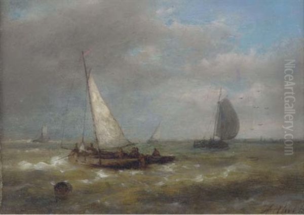 Fishing Vessels In Stormy Waters - view 1