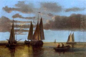 Fishing Boats On The Scheldt (+ Barges In A Stiff Breeze; Pair)