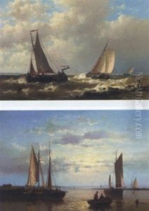 Fishing Boats On The Scheldt by Abraham Hulk the Elder