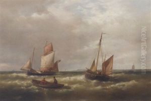 Shipping In Blustery Weather by Abraham Hulk the Elder