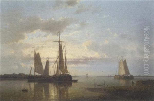Shipping In A Calm Estuary - view 1