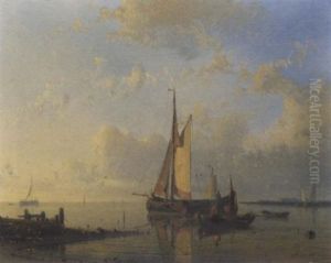 A Calm: Rowing The Tender To Shore by Abraham Hulk the Elder