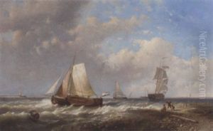 An Onshore Breeze Off The Dutch Coast by Abraham Hulk the Elder