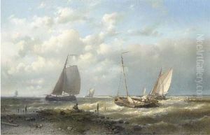 Dutch Barges In Choppy Seas