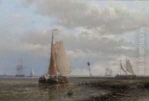 Sailing Barges In An Estuary