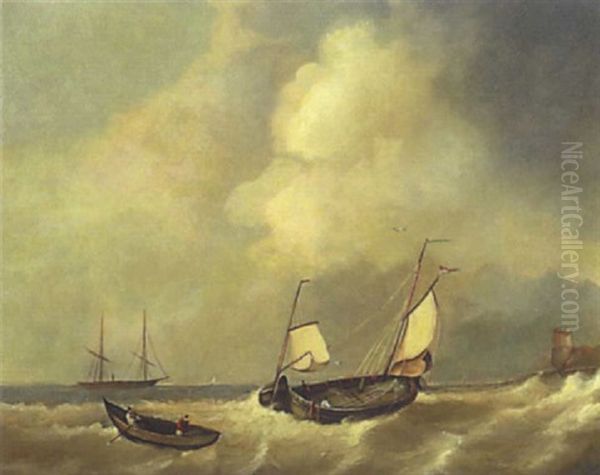Seestuck, Niederlandische Fischerboote - view 1