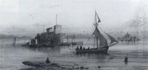 Preparing The Boats / Sunrise On The Harbor by Abraham Hulk the Elder