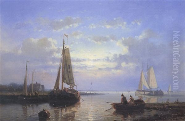 Fishing Boats On An Estuary In A Calm - view 1