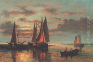Sunset On The Estuary by Abraham Hulk the Elder