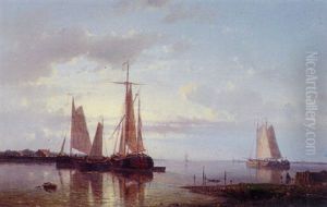 Shipping In A Calm by Abraham Hulk the Elder