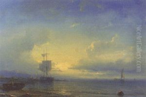 Abendliche Marinelandschaft Abendliche Marinelandschaft