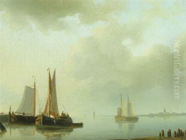 Shipping At Anchor In A Calm - view 1
