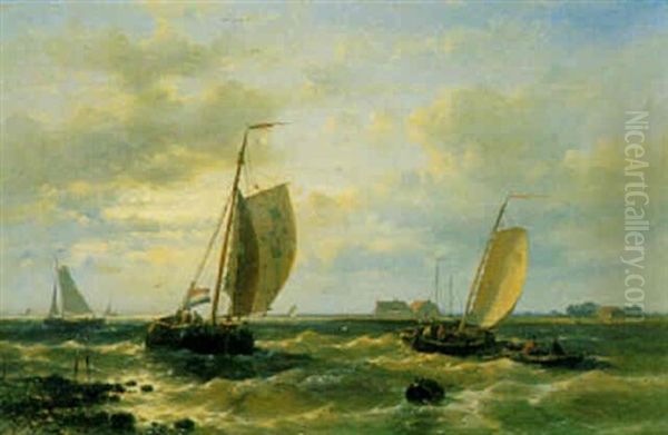 Segelschiffe An Der Schelde Bei Leichter Brise - view 1
