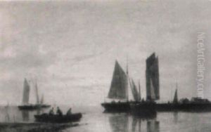 Abend An Der Schelde by Abraham Hulk the Elder