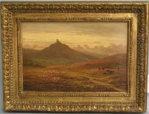 Landschaft Mit Burg Und Weidendem Vieh by Jerry Barrett