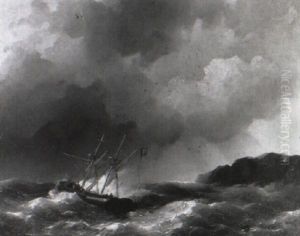 Schip Op Woeste Zee