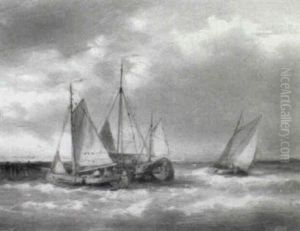 Shipping Off The Dutch Coast by Abraham Hulk the Elder