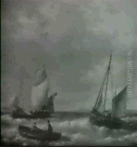 Fishing Boats At Sea Fishing Boats At Sea