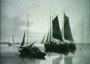 Mooring At The End Of The Day by Abraham Hulk the Elder
